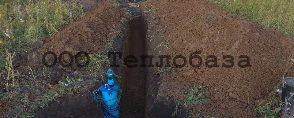 трасса от кессона для водоснабжения