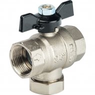 Кран шаровой с фильтром 3/4 (ручка-бабочка)