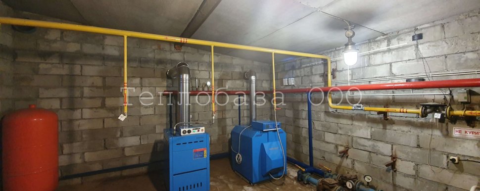 газовая котельная с двумя котлами