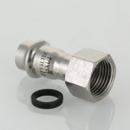 ПРЕСС МУФТА ИЗ НЕРЖАВЕЮЩЕЙ СТАЛИ С НАКИДНОЙ ГАЙКОЙ 35 × 1 1/4