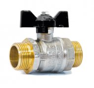 Кран шаровой 3/4" Ру40 Нр-Нр бабочка LD Pride