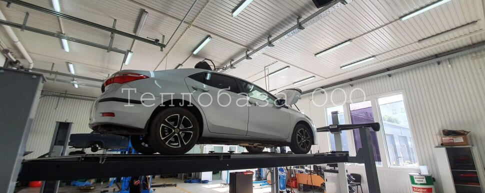отопление в автомастерской